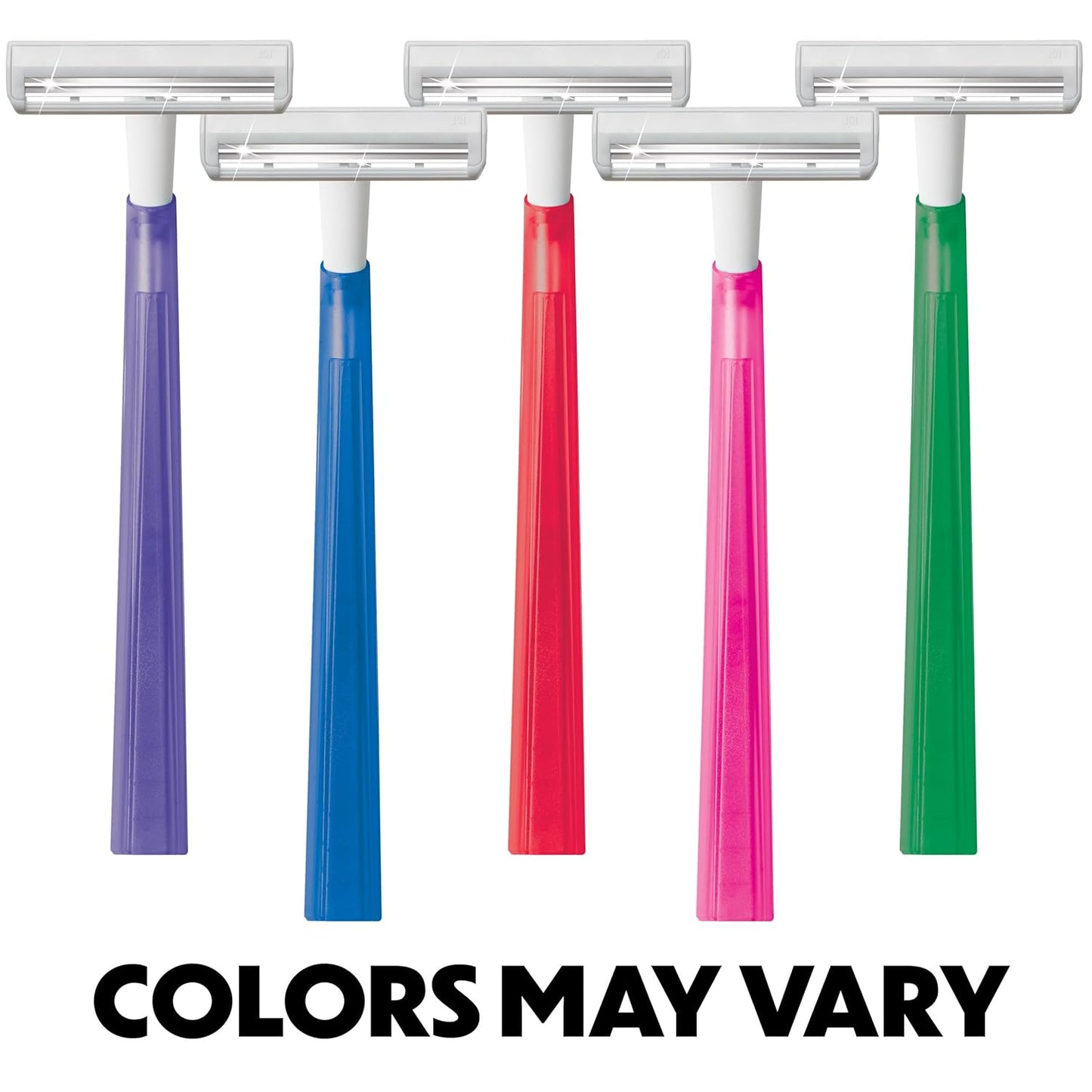 BIC Silky Touch Women's Disposable 2-Blade Razors, Travel Covers, College Dorm Room Essentials and First Apartment Must-Have, 40-Pack