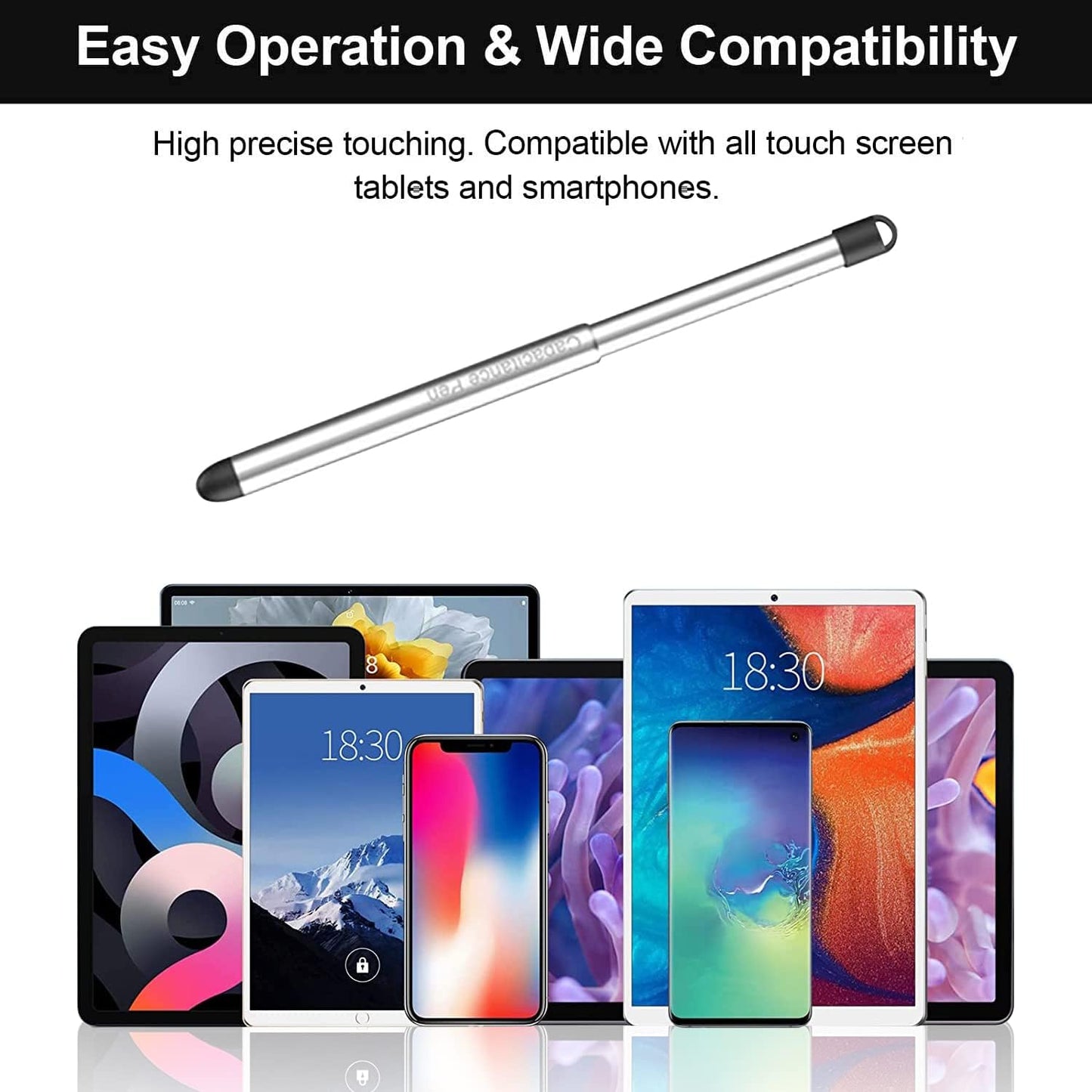 Stylus Pens with Pen Slot for Touch Screens, High Precision Capacitive Universal Stylus for iPad iPhone Tablets Samsung Galaxy All Touch Screen Devices (Purple)