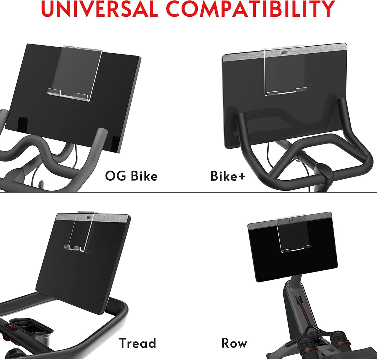 Tablet Holder Mount Compatible with Peloton Bike & Bike Plus & Row & Tread, Holder for iPad, Phone/Tablet Stand for Exercise Bicycle & Treadmill Accessories, Not for Cross Training Series