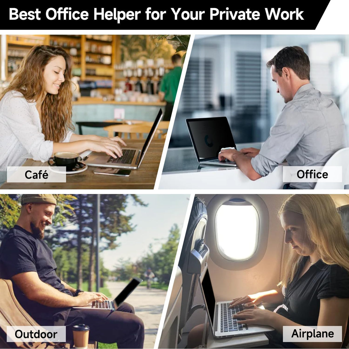 14 Inch 16:10 Laptop Privacy Screen Filter, Anti Blue Light Glare & Anti Scratch Computer Privacy Shield for 14" with 1920x1200 Aspect Ratio Laptop