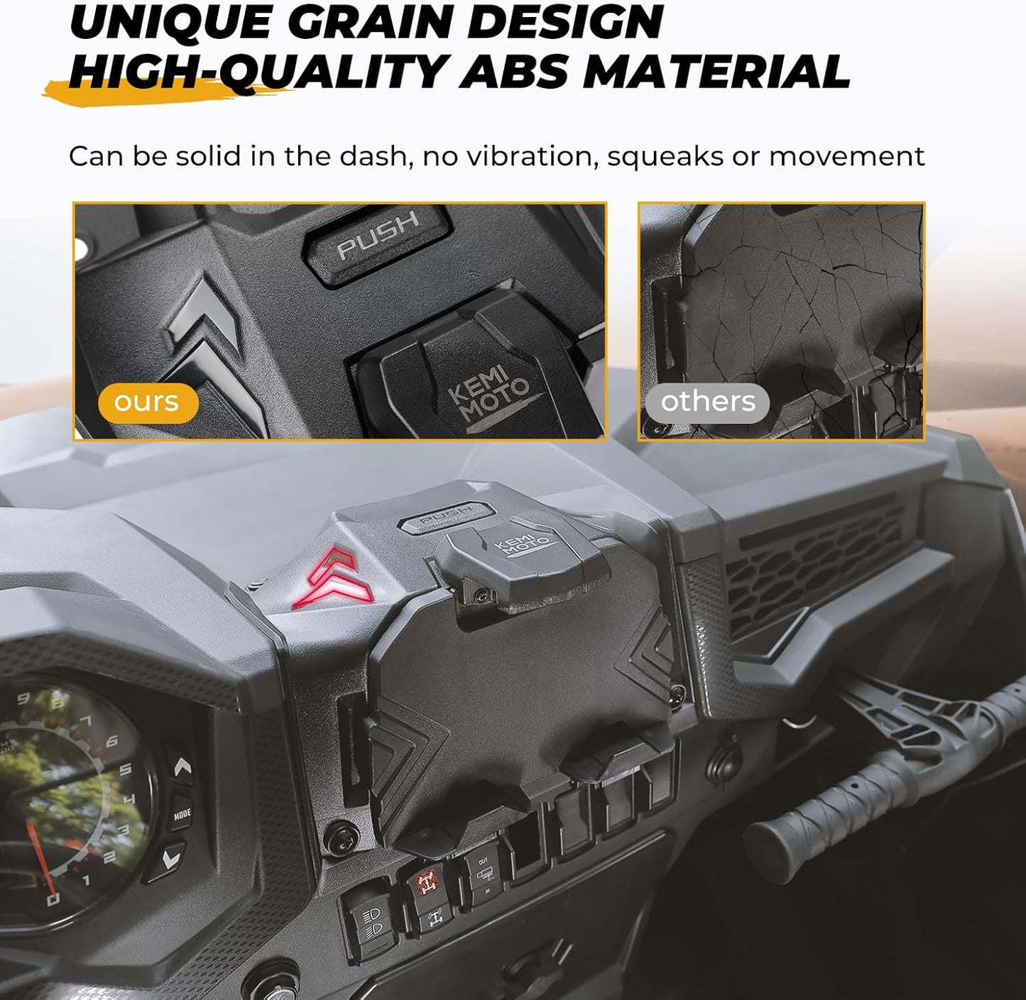 KEMIMOTO Electric Device GPS Mount Storage Box Compatible with 2019-2023 Polaris RZR XP 1000 XP Turbo Accessories RZR Tablet Mount Phone Bracket Extra Space Adjustable Navigation Tablet Holder