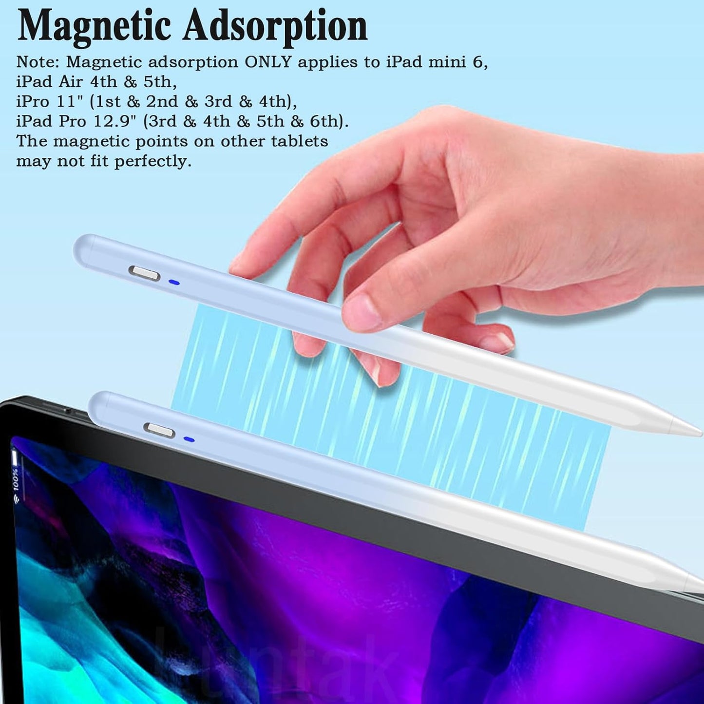 Stylus Pen for Android Tablet,Tablet Pencil for iOS/Android,Rechargeable Active Stylus Pen for iPhone/XiaoMi/Huawei/Vivo/Lenovo/Pixel and Other Android Smartphones and Tablets-Gradient Blue