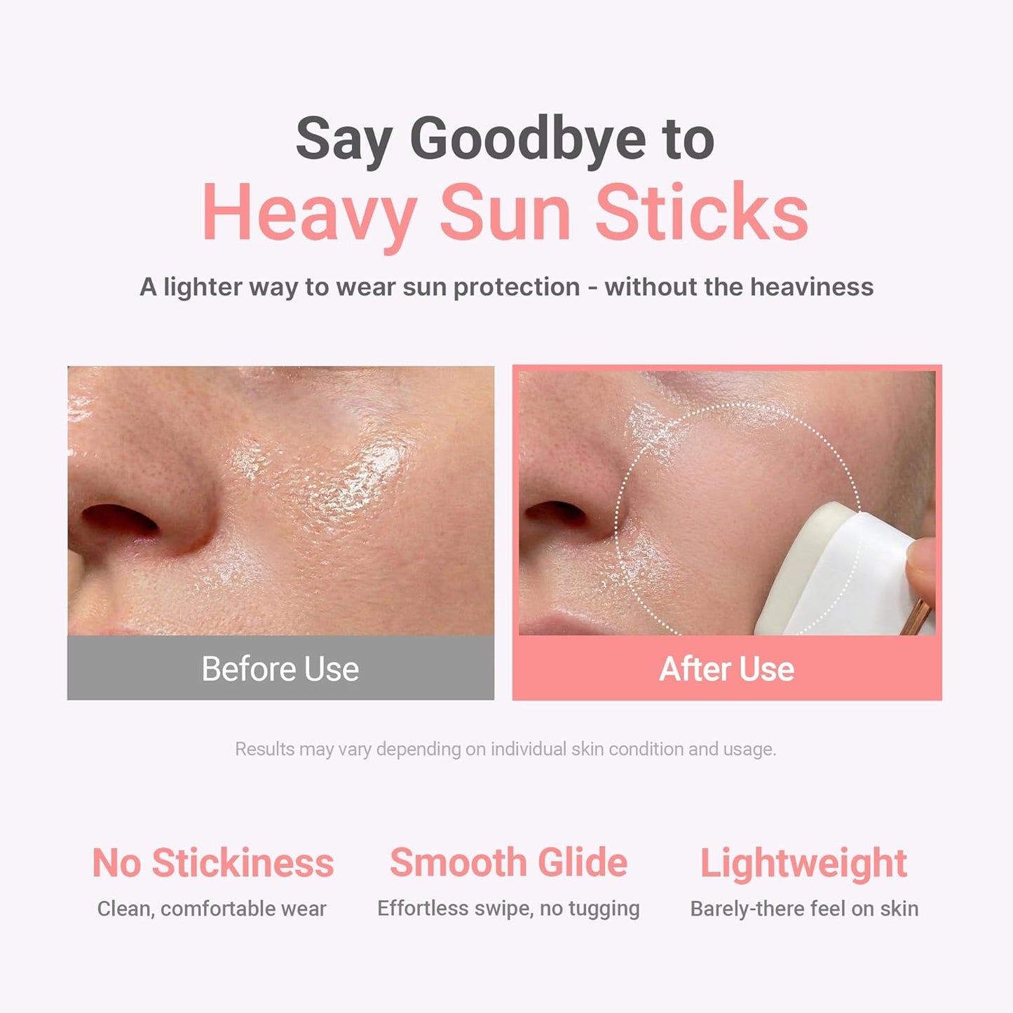 KAHI Airy Fit Sun Stick S - SPF 50+ Triple Functional Broad Spectrum Face Sunscreen Stick - Waterproof, Sweatproof & Sandproof - Ultra-Lightweight & Non-Greasy Sun Shield - Korean Skin Care 0.45 oz