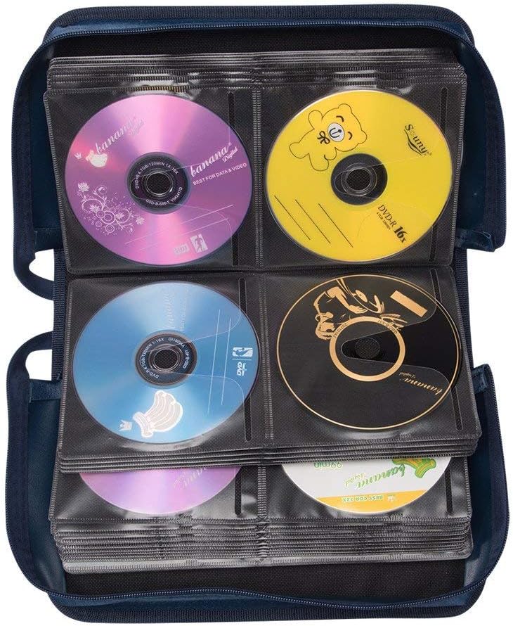 Capacity CD/DVD case Wallet, Storage,Holder,Booklet (128 Black)
