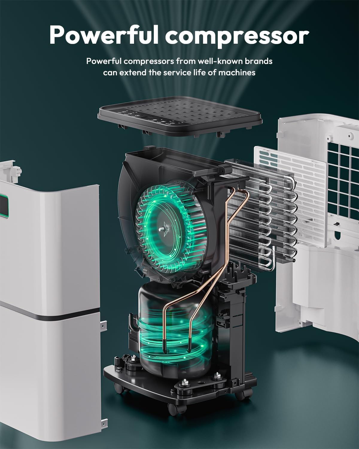 2000 Sq.Ft Dehumidifier for Basement - 36 dB 30 Pints Quiet Dehumidifiers with Drain Hose for Home Bedroom Bathroom Rv 3 Modes with LED Intelligent Humidity Light