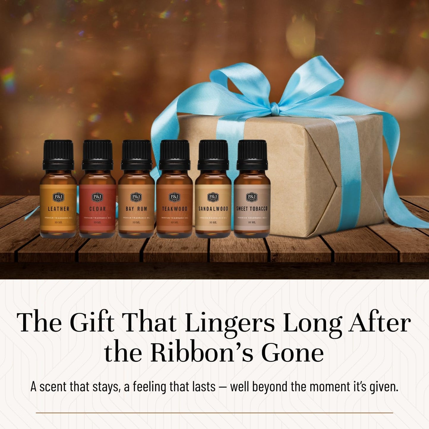 P&J Trading Fragrance Oils for Diffusers for Home Gentlemen's Set Fragrance Scents for Candle Making - Soap Making Supplies - Car Diffuser Scents - Essential Home Gift Set - Cedar, Sandalwood & More