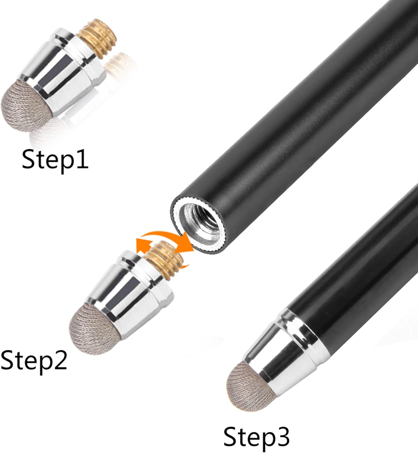 Stylus Pen Styluses Pens Long Extra Universal Pencil Capacitive Stylus Tablets Tablet Touch Screen Touchscreens Stylus for Apple iPad Pro iPad mini iPad Air iPhone with Replacement Tip