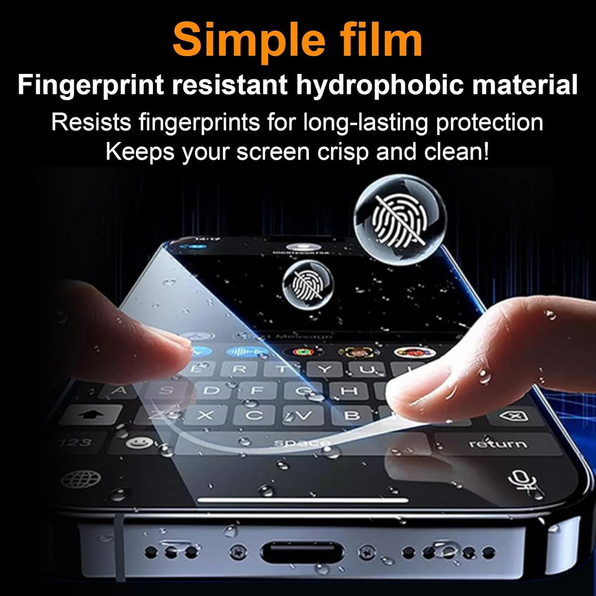 OneFish for iPhone 17 Air 6.5inch Tempered Glass Screen Protector 2 Pack Auto Dust-Elimination Easy Installation HD Clear Screen Protector
