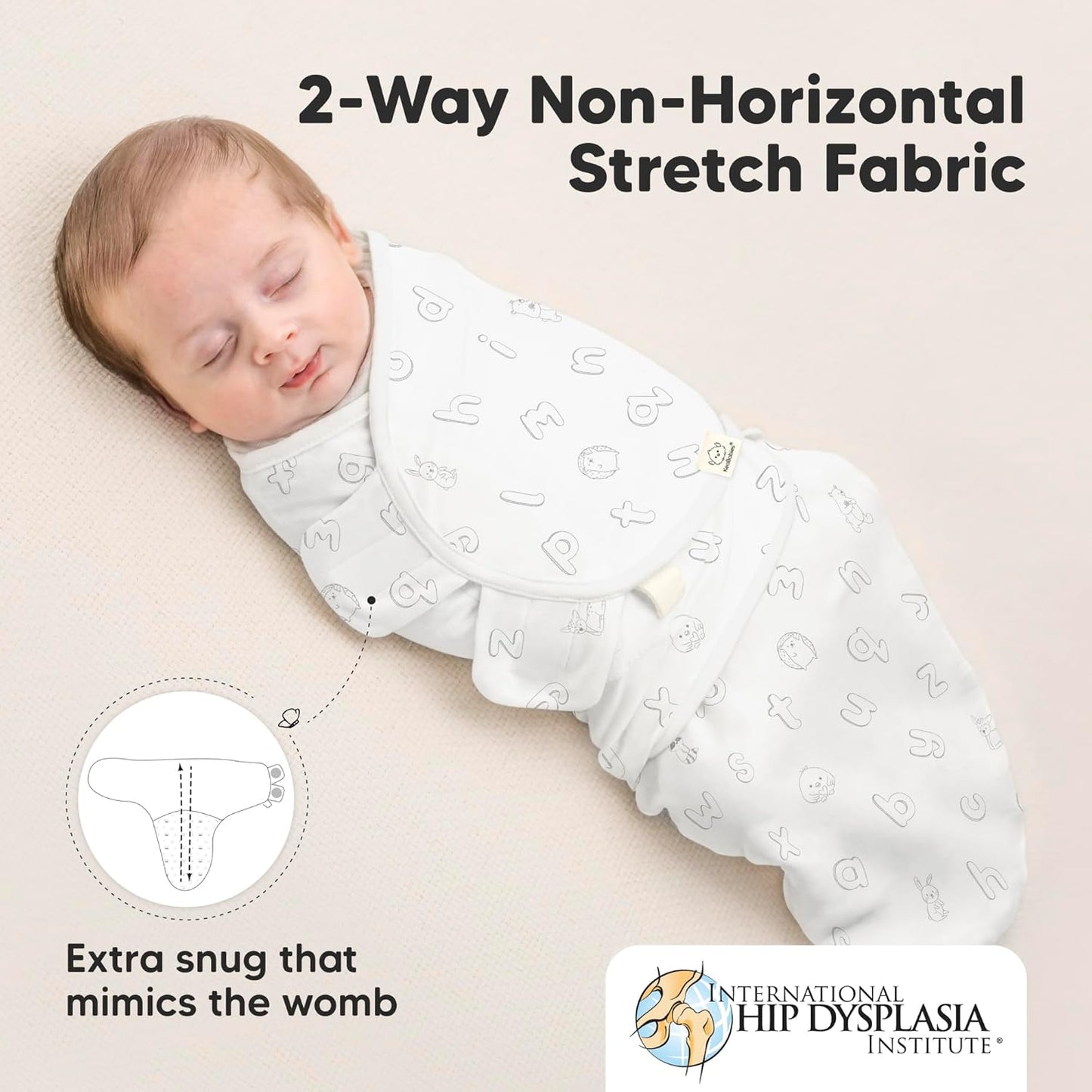 3-Pack Organic Baby Swaddle Sleep Sacks - Swaddles for Newborns, Infant 0-3 Months, Baby Girls, Boys, Soft & Snug Newborn Sleep Sack, Nursery Swaddling Blankets (Abc Land Rose, OS)