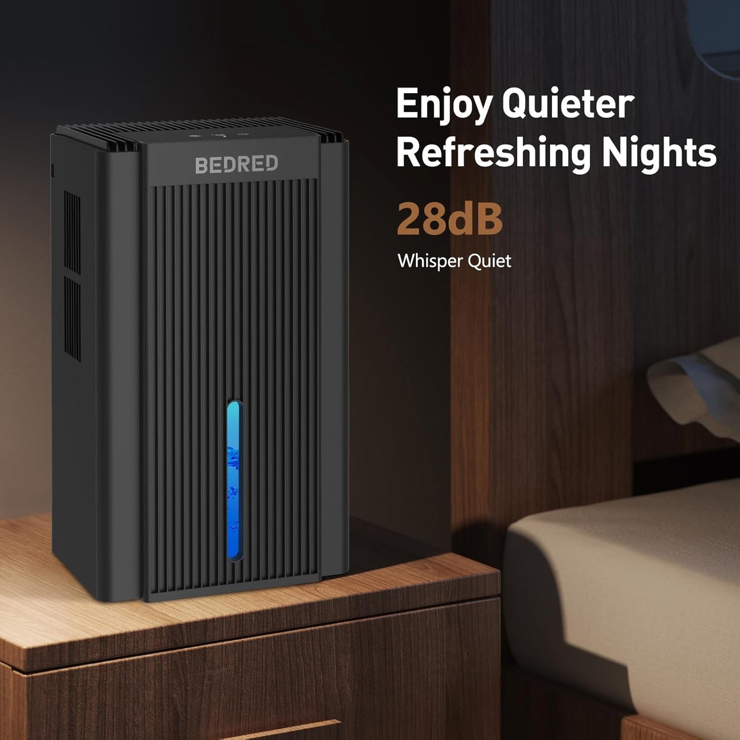 Dehumidifier, 95OZ Dehumidifier for Home 1000 Sq.Ft - Quiet with Auto Shut Off & Relaxing 7 Color Ambient Light,Ideal for Livingroom, Bedroom, Basement(Black)