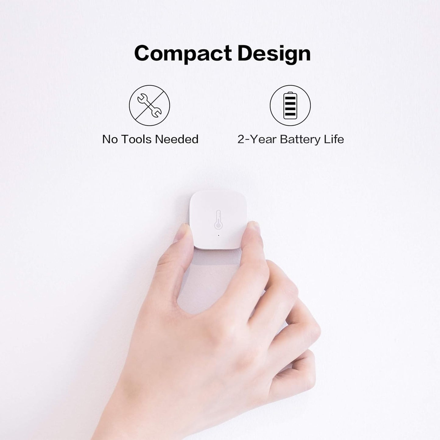 Aqara Zigbee Temperature and Humidity Sensor, Wireless Thermometer Hygrometer for Home Automation, Remote Monitoring, Requires Aqara Hub (not 3rd-Party), Compatible with Apple HomeKit, Alexa, IFTTT