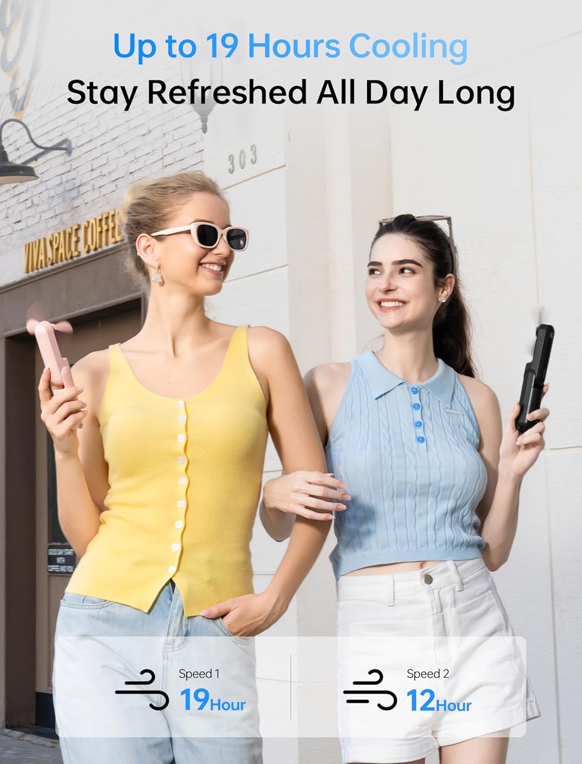 JISULIFE 3 IN 1 Handheld Mini Fan - Portable Fan & Power Bank & Flashlight, 19H Max Cooling, USB Rechargeable, Pocket-Sized for Travel, Cruise, Concerts, Makeup, 2026 Summer Gifts for Women(Black)