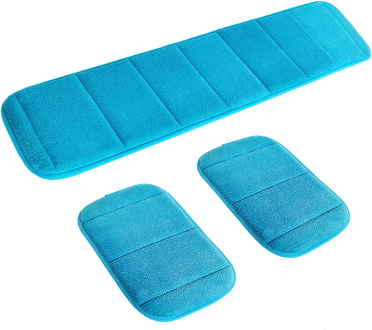 2 Sets Ergonomic Computer Elbow Wrist Pad, AUHOKY Long & Short Size Combination Keyboard Wrist Rest Elbow Support Mat for Office Desktop Working Gaming - Memory Foam Relieve Elbow Pain (Blue)