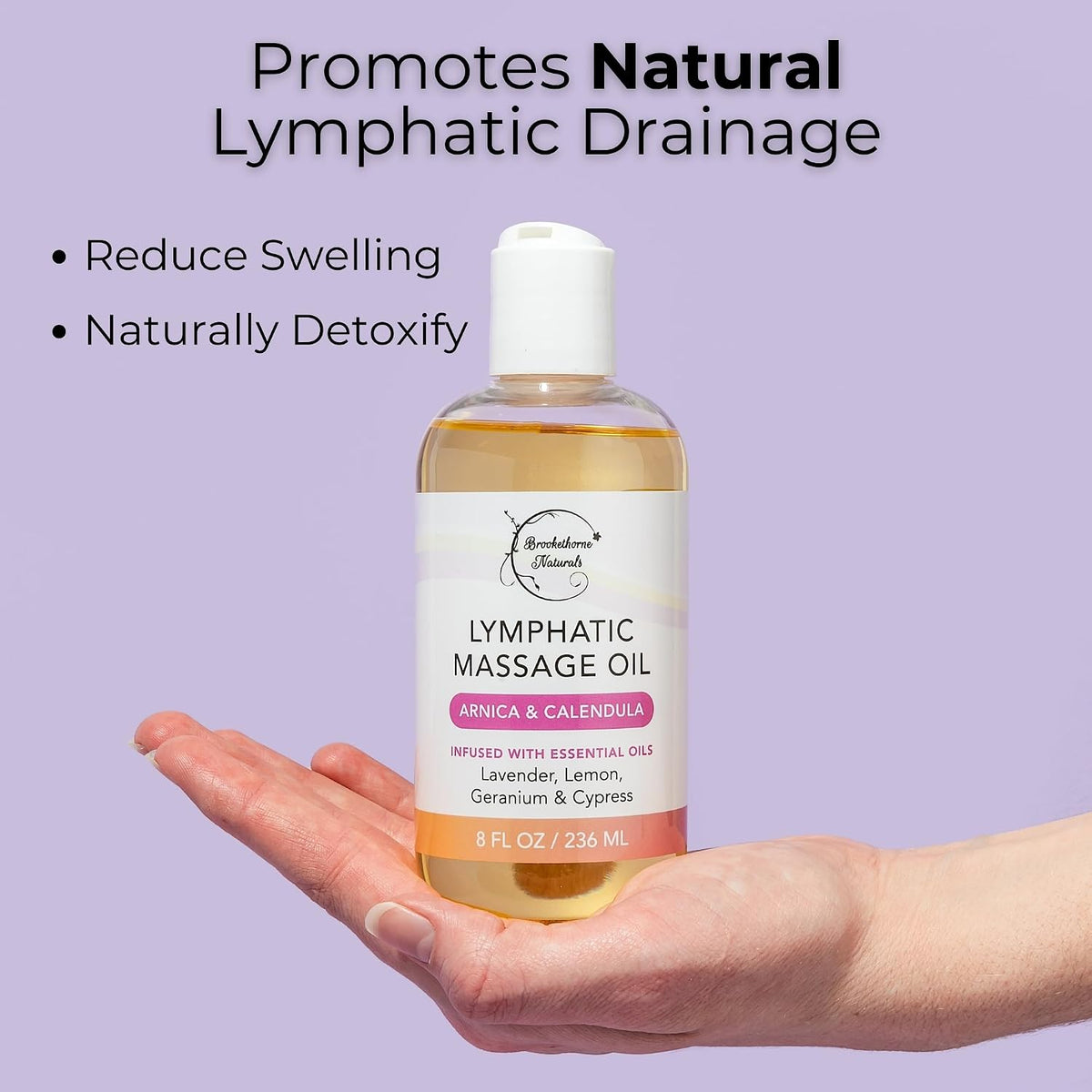 Lymphatic Massage Oil for Massage Therapy with Arnica & Lavender Oil