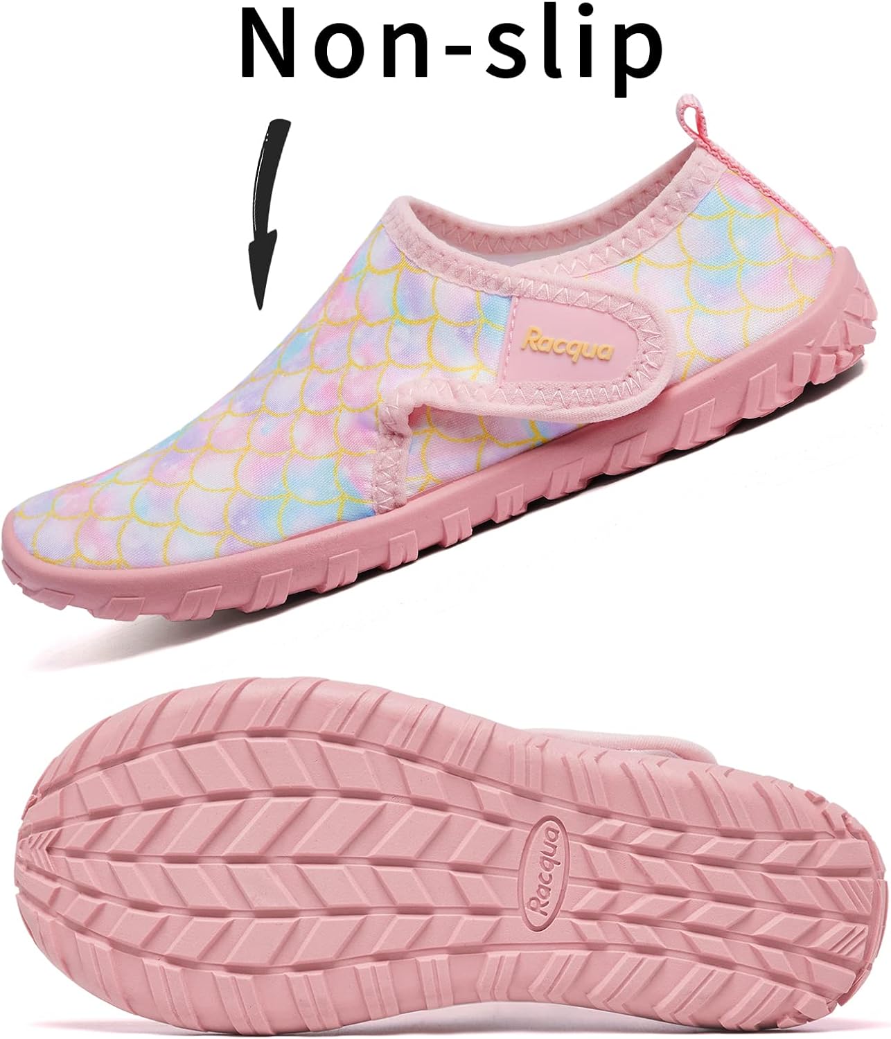 Racqua Boy's Girl's Kids Water Shoes Barefoot Swim Quick Dry Lightweight Sport Aqua Shoes(Little Kid/Big Kid)