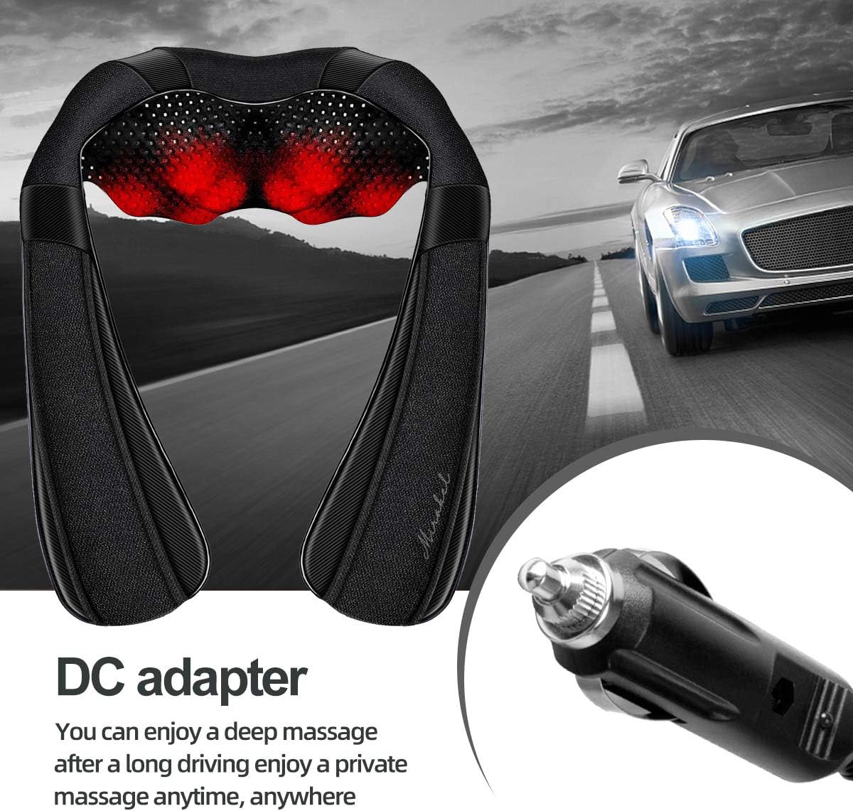 Shiatsu Neck Back & Shoulder Massager with Heat for Pain Relief Deep Tissue