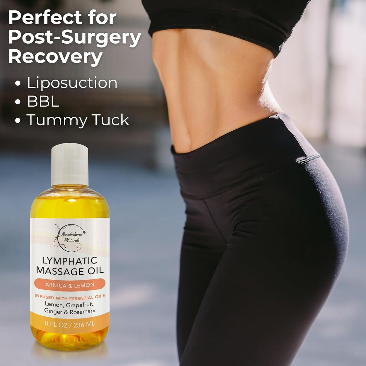 Lymphatic Massage Oil for Massage Therapy | with Arnica, Lemon & Ginger