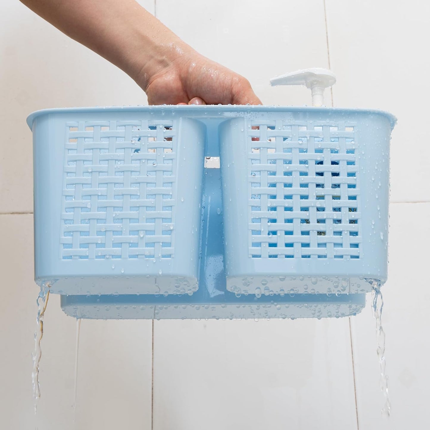 Tiawudi Portable Shower Caddy, Caddy Organizer with Handle, Plastic Shower Basket Hold Soap, Shampoo, Hair Supplies and Beauty Products, Cleaning Supplies Organizer for Home, Dorm, Shelf and Cabinet