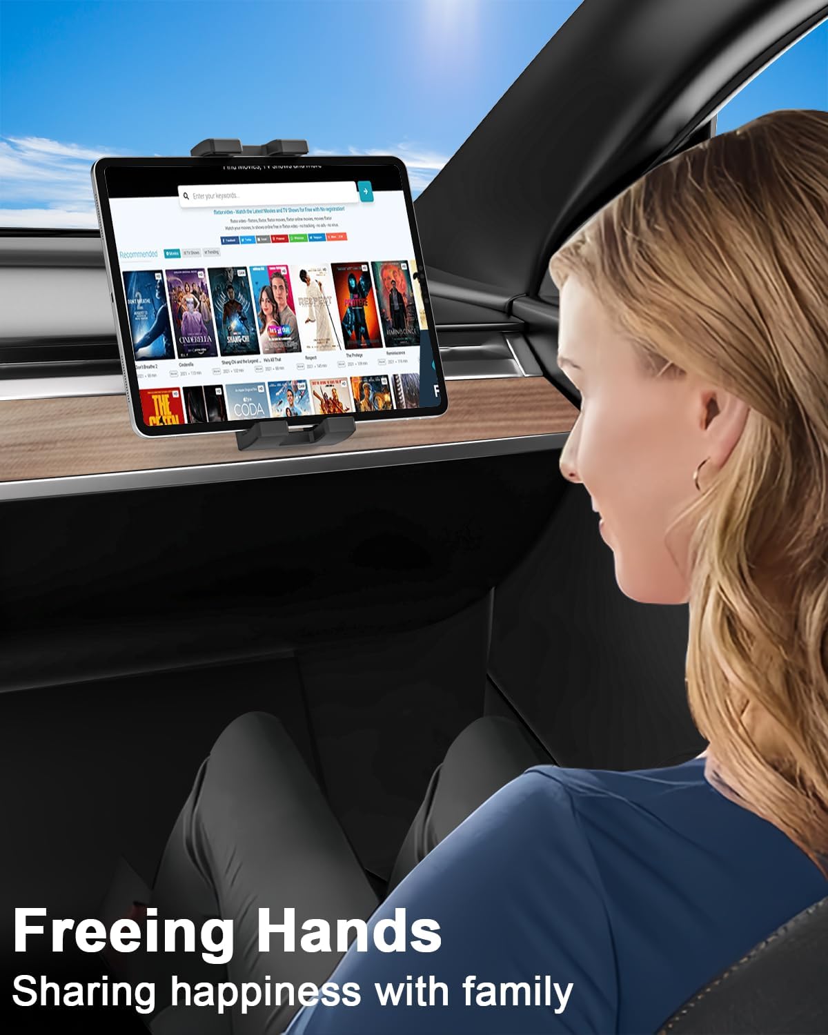 for Tesla Tablet Mount Phone Holder, for Tesla Model 3 Y Car Air Vent Accessories, for 4-11" Device Like iPad Pro, Air, Mini, iPhone, Galaxy, [ONLY FIT for 2017-2022 Model 3, 2020-2023 Model Y]