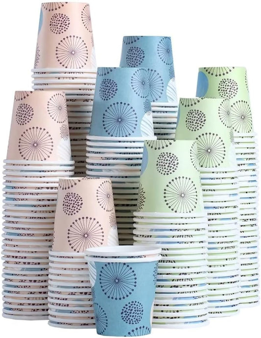 Clawsoff [300 Pack 3 oz Paper Cups, Disposable Bathroom Cups, Small Mouthwash Cups, Mini Paper Cups 3 Ounce for Bathroom