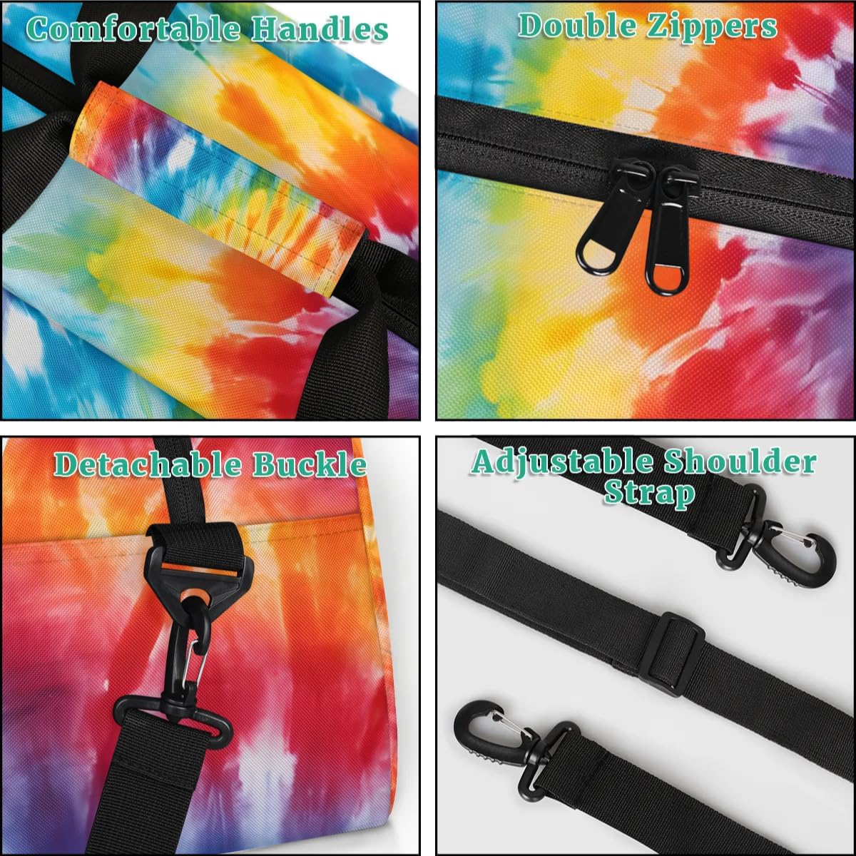 Sports Duffle Bags Travel Duffle Bag Gym Bag Abstract Tie Dye Weekender Travel Bag Waterproof Overnight Bag Carry On Travel Tote Bag Dance Bags