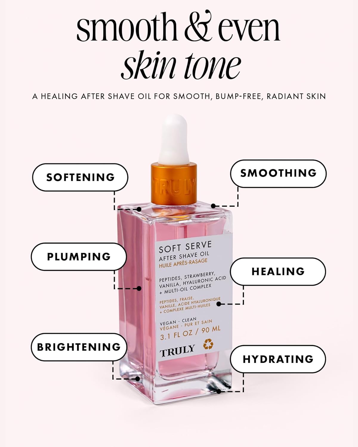 Truly Beauty Luxury After Shave Oil | Soothing & Hydrating Treatment to Prevent Ingrown Hair For Smooth, Irritation-Free Skin for Daily Use