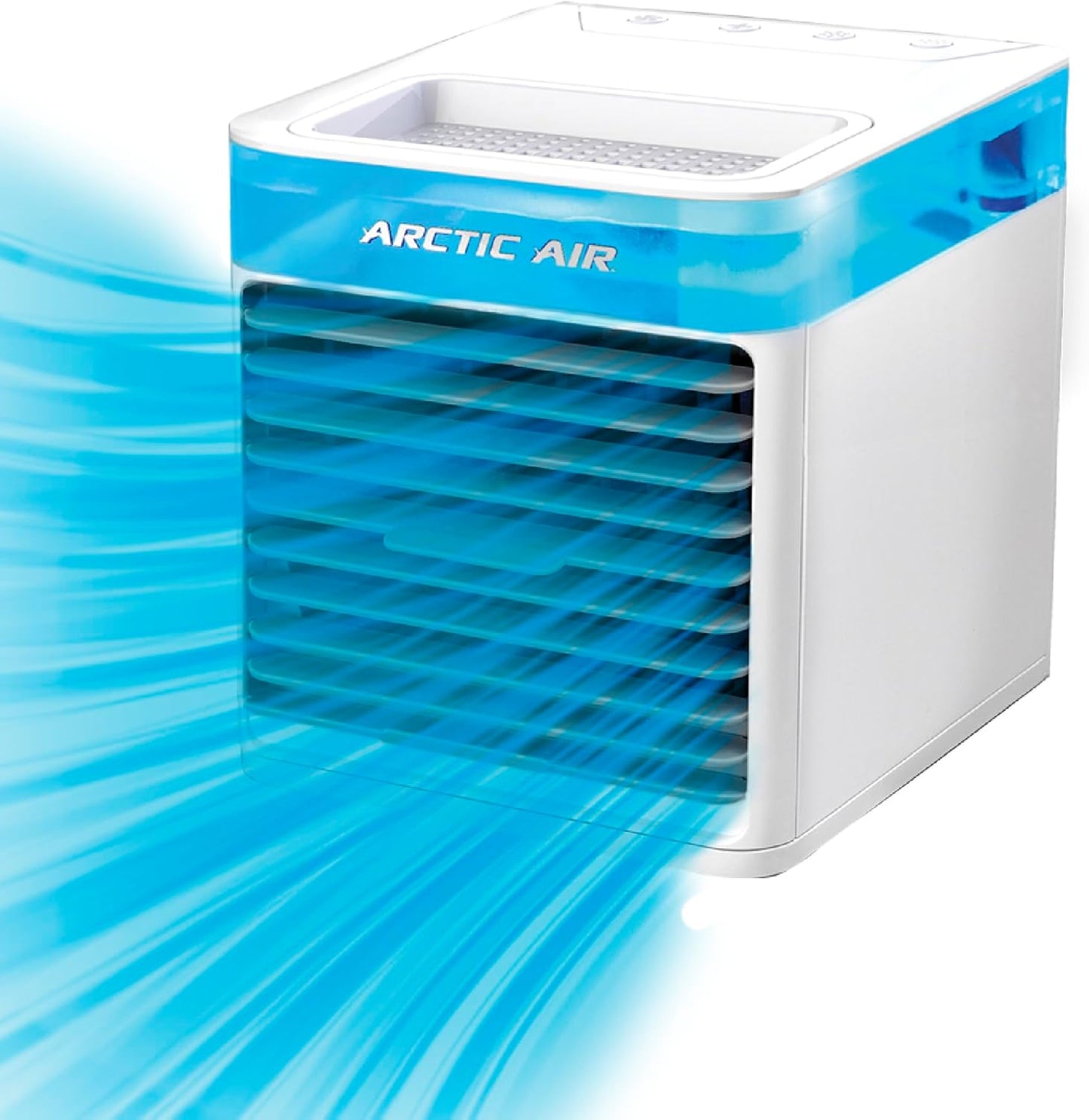 Arctic Air Pure Chill 2.0 Evaporative Air Cooler by Ontel - Powerful, Quiet, Lightweight and Portable Space Cooler with Hydro-Chill Technology For Bedroom, Office, Living Room & More,Blue