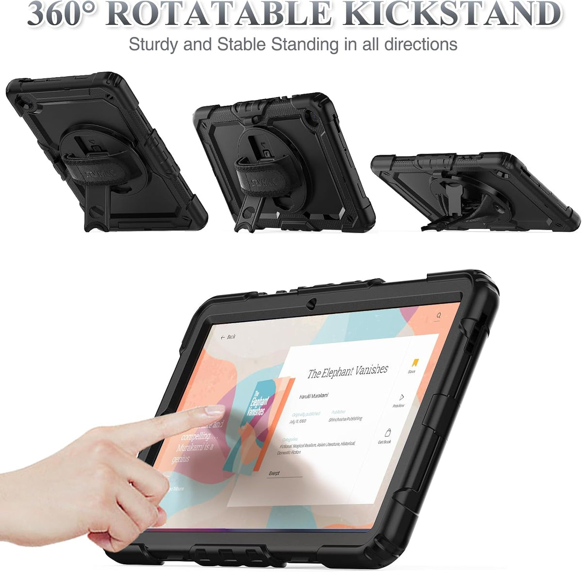 SEYMAC stock Case for Samsung Galaxy Tab S6 Lite (2024-2020) 10.4'' Black