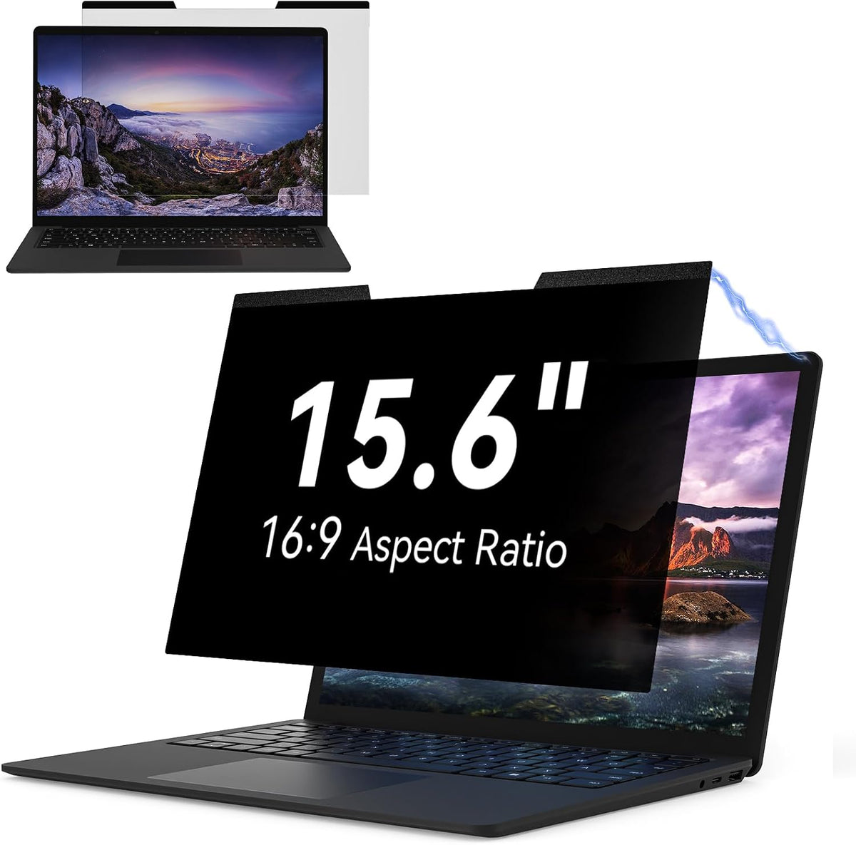 IPROKKO Magnetic Laptop Privacy Screen 15.6 Inch 16:9 Aspect Ratio