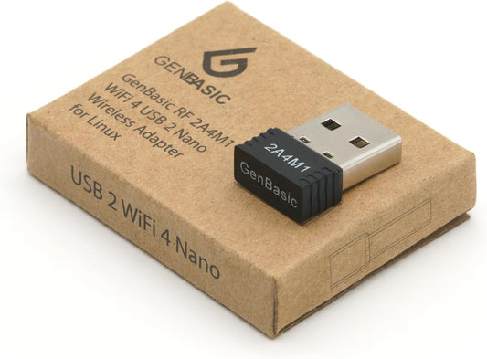 WiFi 4 USB Nano Wireless Network Dongle Adapter for Linux (Black)