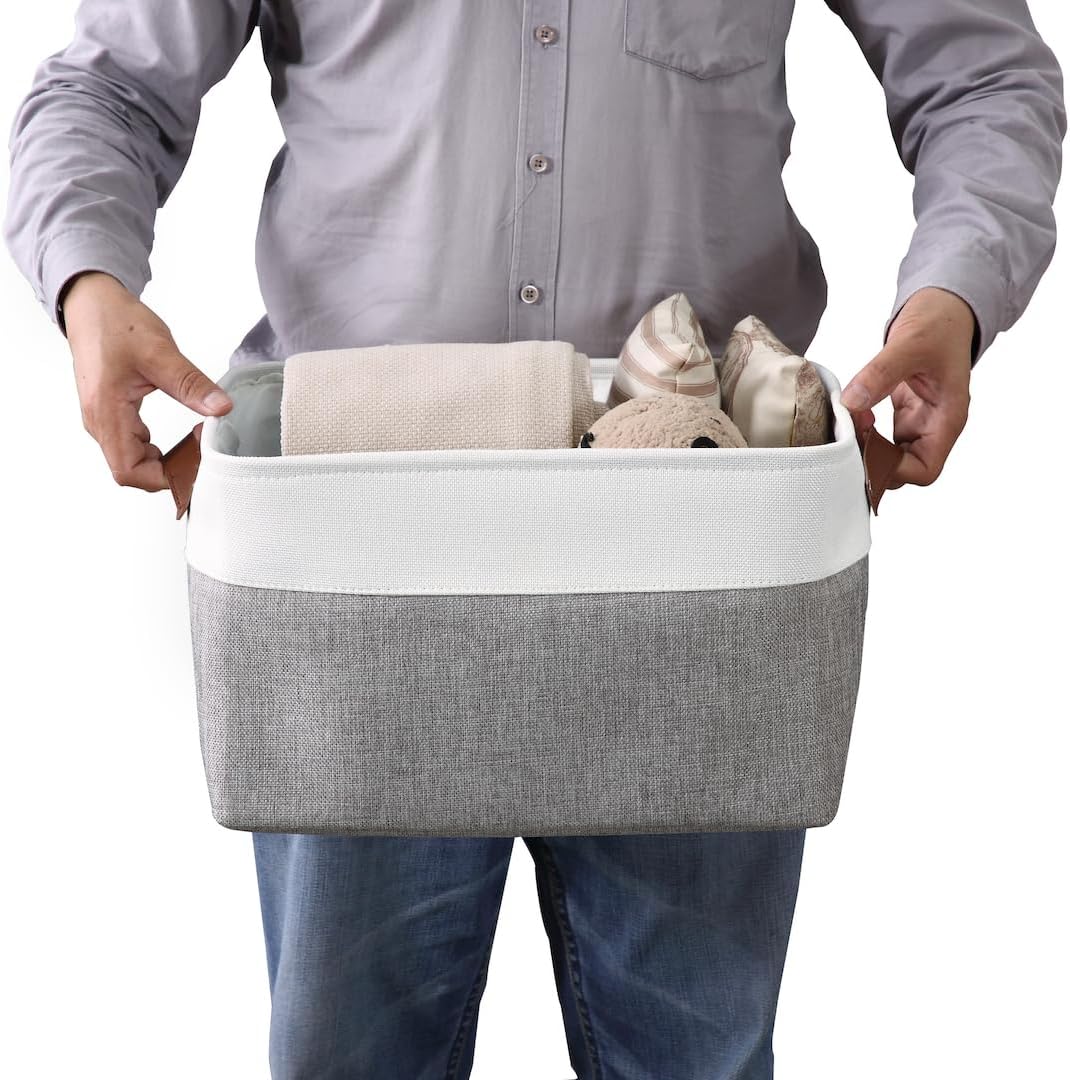DECOMOMO Storage Bins, Extra Large Fabric Storage Baskets for Shelves 4Pack