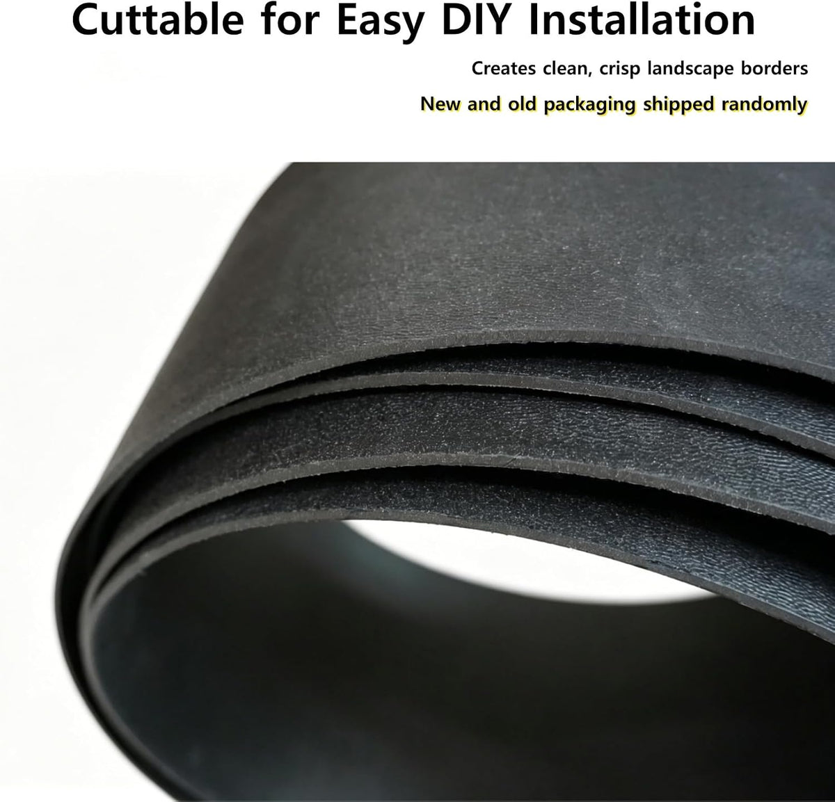 Anleolife 40ft Flexible Plastic Landscape Edging Coil with 12 Stakes