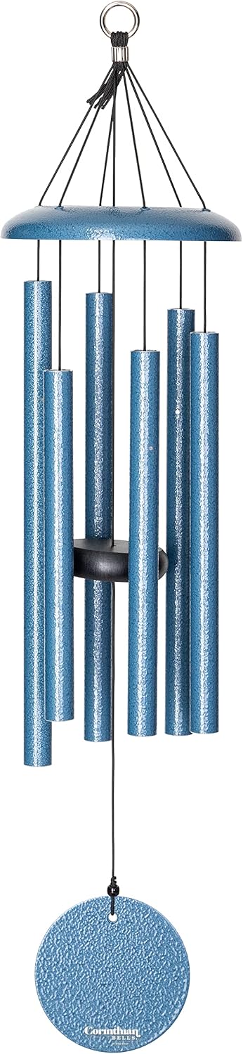 Corinthian Bells 27 Inch Green Wind Chimes for Outside, Outdoor Garden Wind Chime for Patio & Backyard Decor, Made in USA