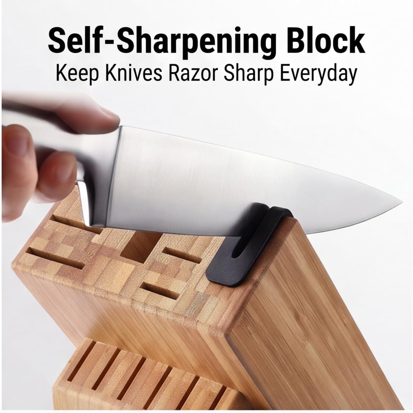 McCook® Knife Sets,German Stainless Steel Knife Block Sets with Built-in Sharpener, 15 Piece Chef Knife and More, Razor Sharp, Restaurant Grade, Anti-Rust, Elegant Box for Gift