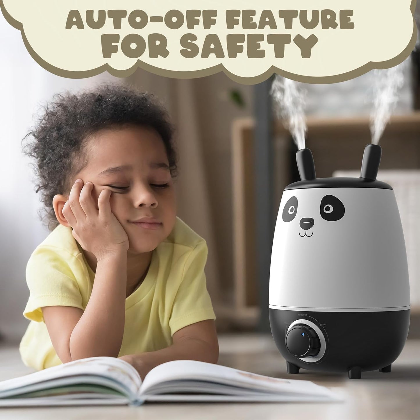 Everlasting Comfort 2.5L Kids Humidifiers for Bedroom - Easy to Clean 24HR Runtime No-Filter Quiet Kids & Baby Humidifier for Nursery, Home, Plants, Allergies, Dry Skin, Congestion, Indoor