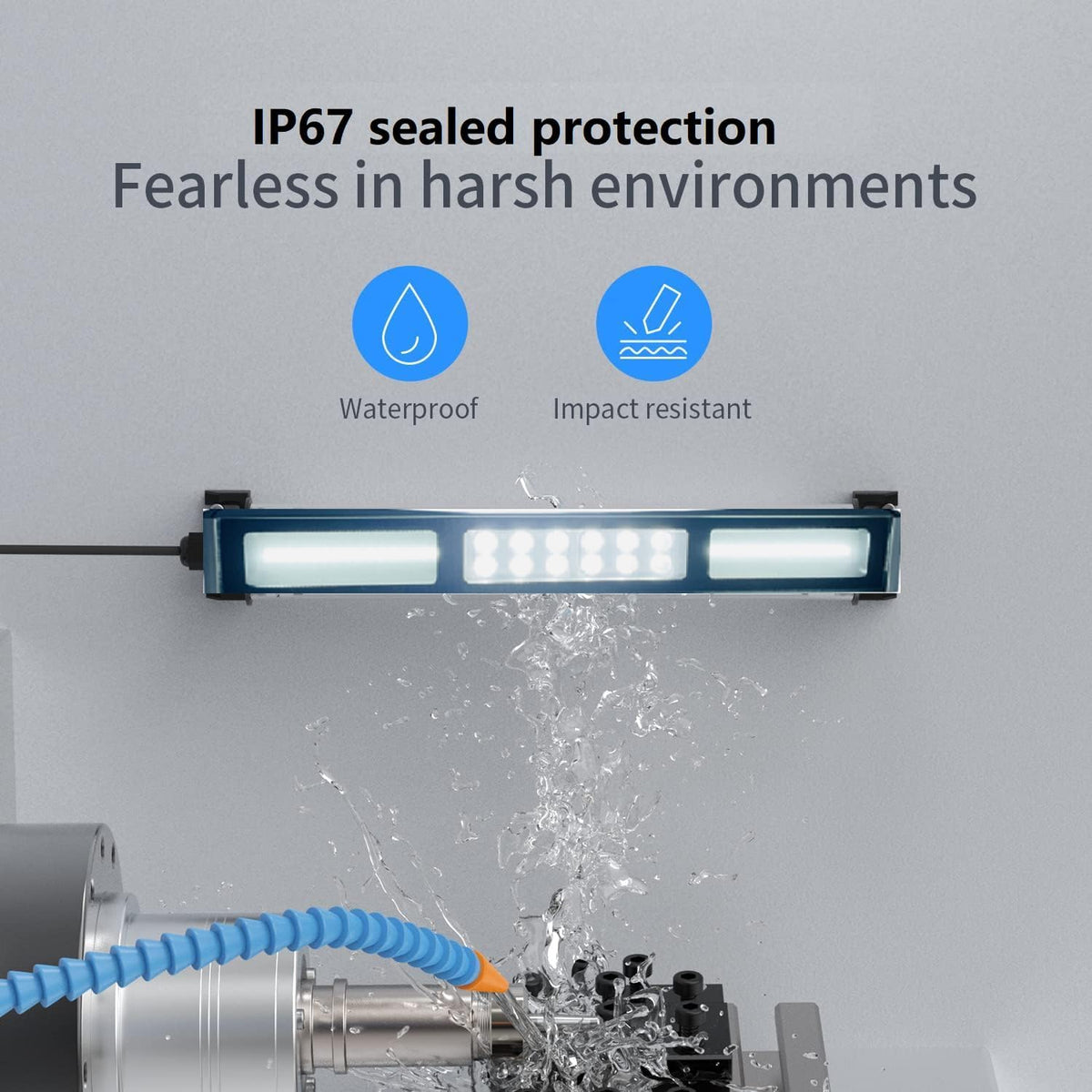 Strong Light CNC Interior Tube Lighting Explosion Proof LED Work Light 110-220V Industrial Lamp CNC Engraving Machine Parts 20 Watts