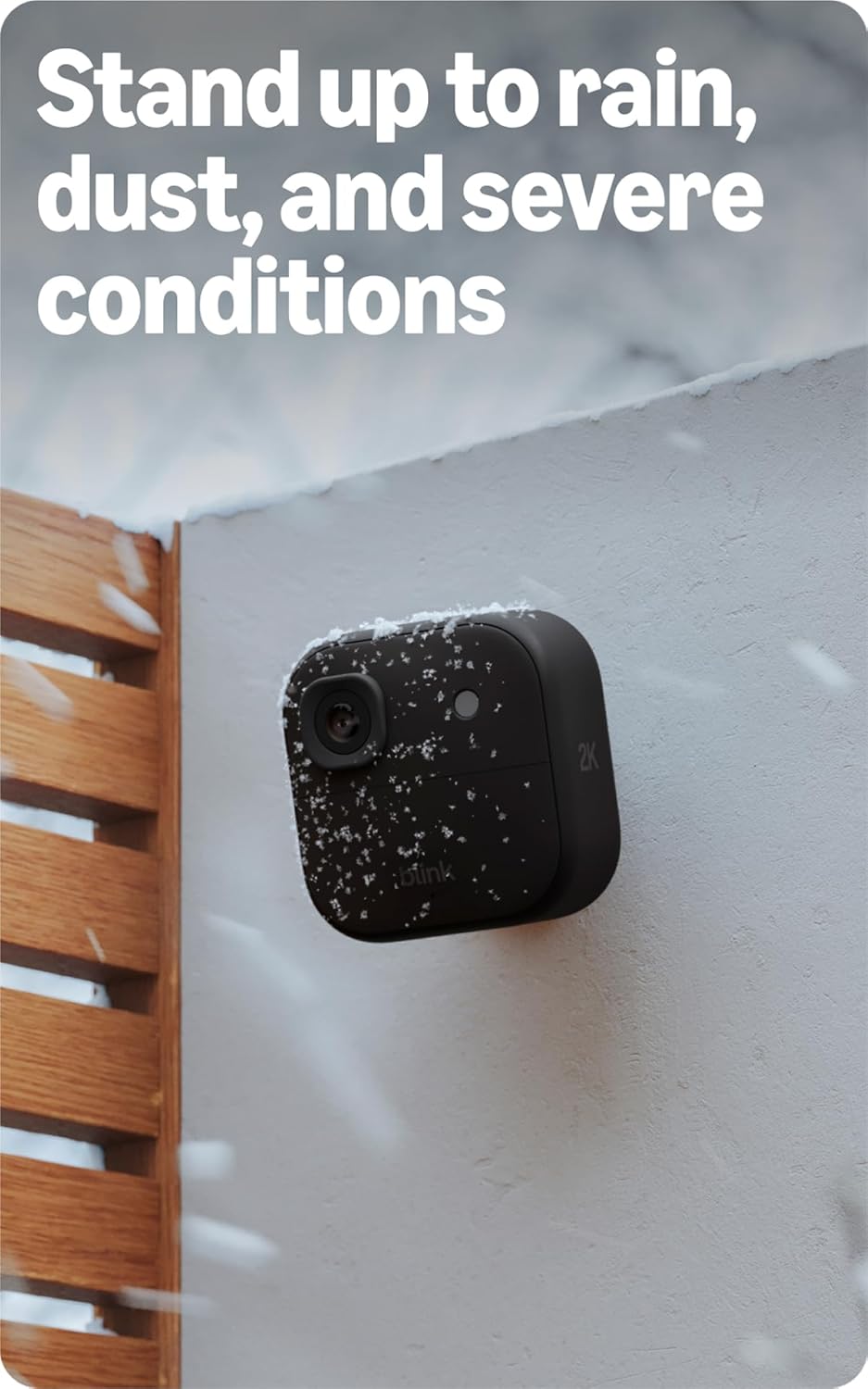 Blink Outdoor 2K+ (newest model) — Wireless smart security camera, 2K video resolution, enhanced audio, two-year battery. Sync Module Core included — 5 camera system (Black)