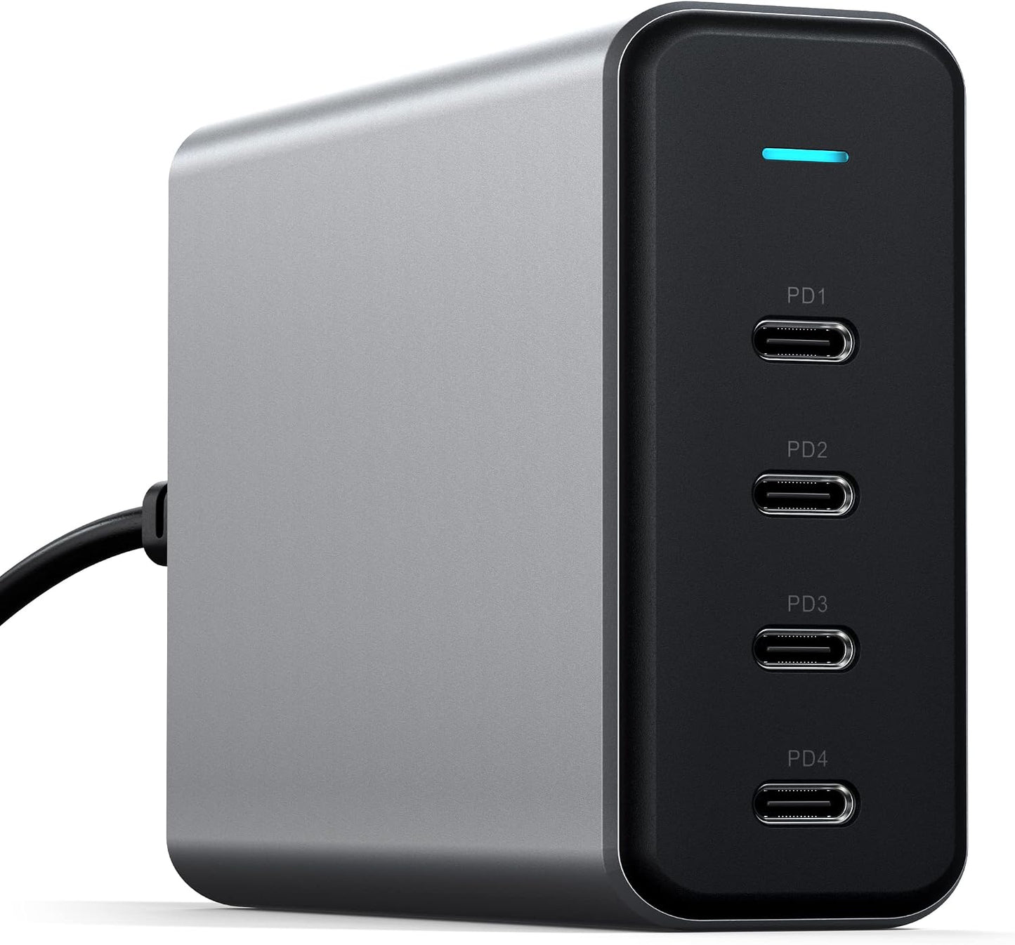Satechi 165W 4-Port USB-C GaN Charging Station, for Laptops, Tablets | For laptops, tablets, and phones, compatible with MacBook Air/Pro/Neo, iPad Air/Pro, iPhone 17, Galaxy S25, Windows
