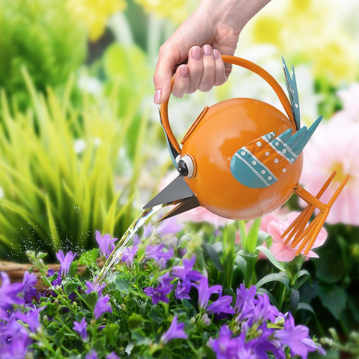 Metal Cute Bird Watering Can,Watering Can Indoor/Outdoor Plants