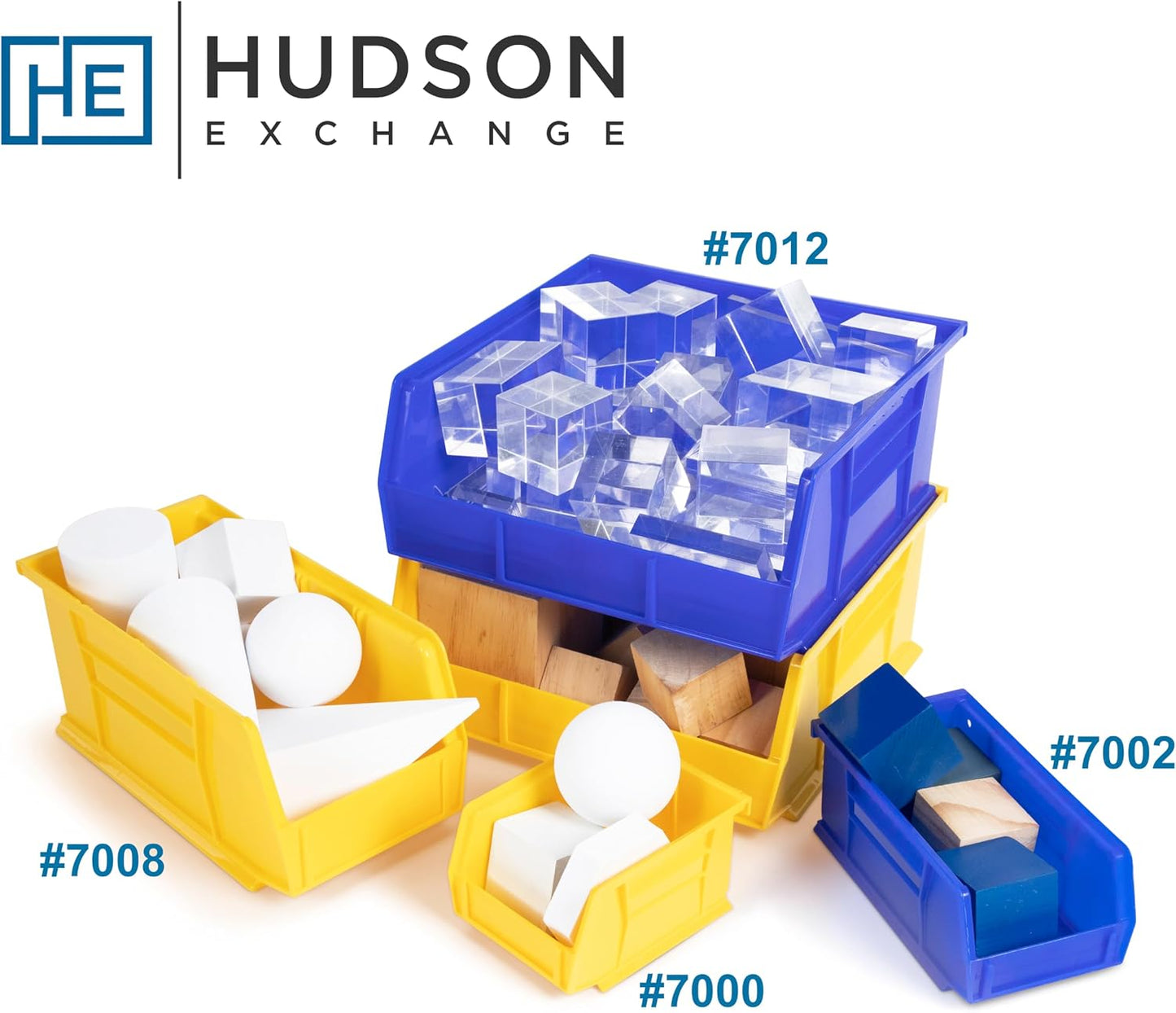 HE HUDSON EXCHANGE 11" x 5.5" x 5" Plastic Stackable Storage Bin, Orange