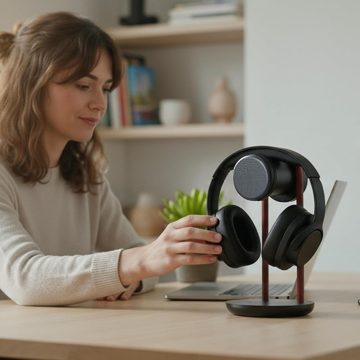 Fenge Headphone Stand for Desk, Headset Stand with Storage Base