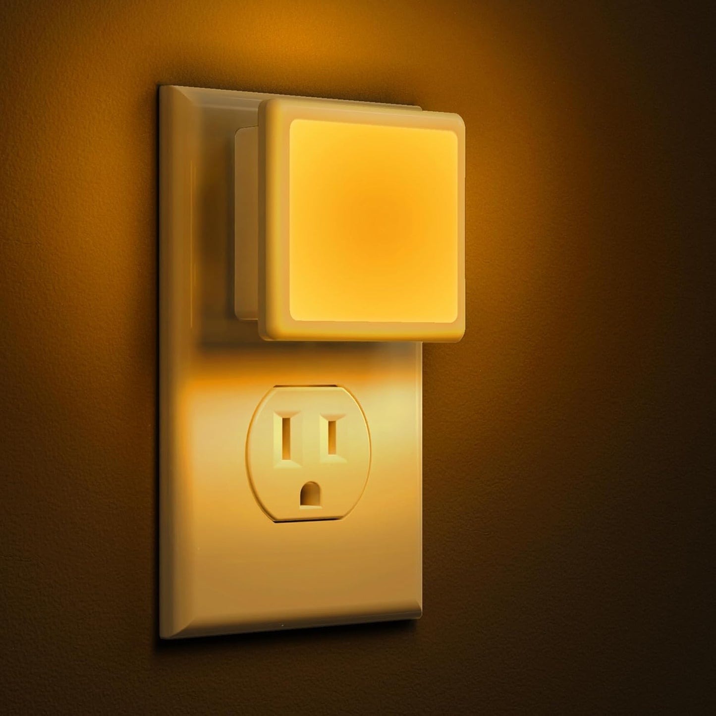 L LOHAS LED Blue Night Lights Plug into Wall 2-Pack, 0.3W Plug in Night Light, Dusk to Dawn, Bright Nightlight Auto-On/Off, for Adults Kids Room Bedroom Bathroom Hallway Kitchen, Non-Dim
