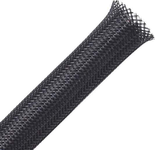 100ft - 1/8 inch PET Expandable Braided Sleeving – Black – Alex Tech Braided Cable Sleeve