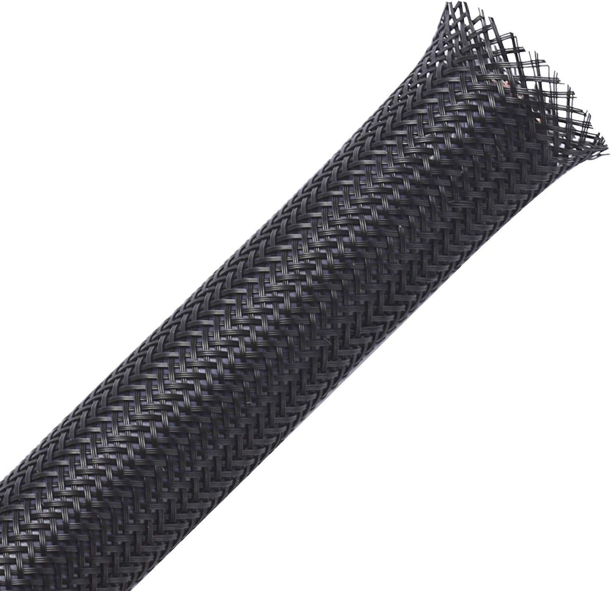 25ft - 3/4 inch PET Expandable Braided Sleeving – Black – Alex Tech Braided Cable Sleeve