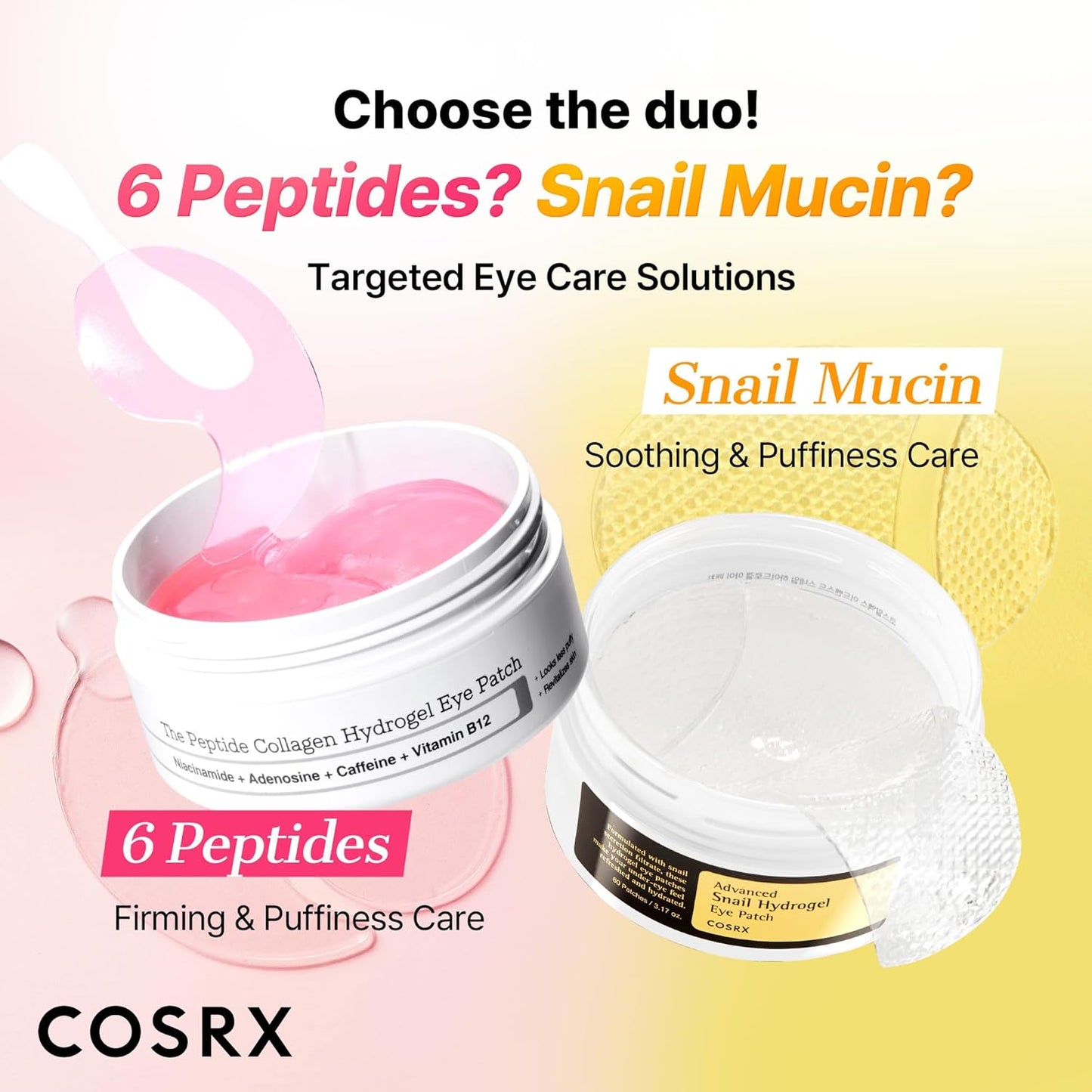 COSRX Snail Mucin Peptide Under Eye Cream, 73.7% Snail Mucin and Niacinamide, Eye Care, Eye Cream Anti Aging, Korean Eye Cream for Dark Circles, Korean Skin Care, 0.84 fl oz