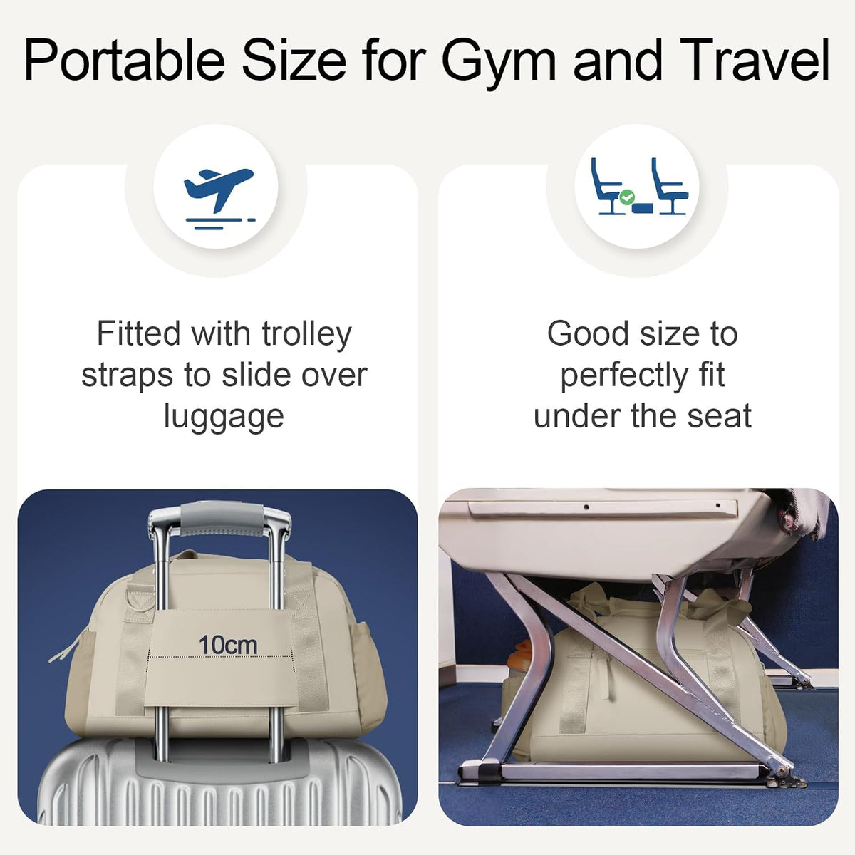 Mini Gym Bag for Women Girls Small Gym Tote Bag with Wet Compartment Waterproof Travel Duffle Bag Cute Workout Sport Bag
