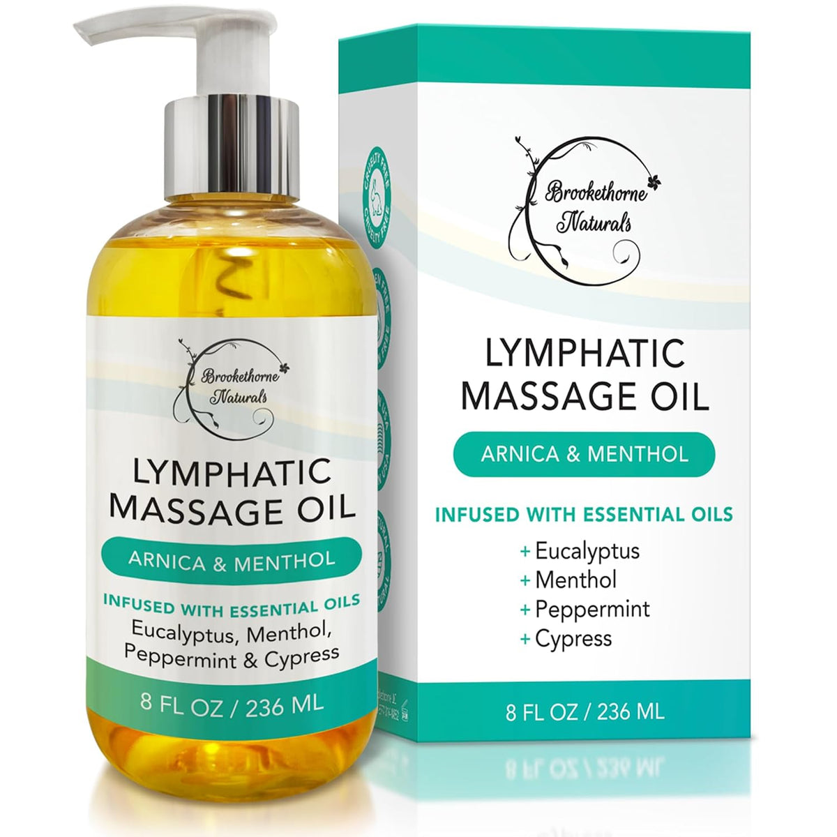 Lymphatic Drainage Massage Oil for Massage Therapy with Arnica & Menthol