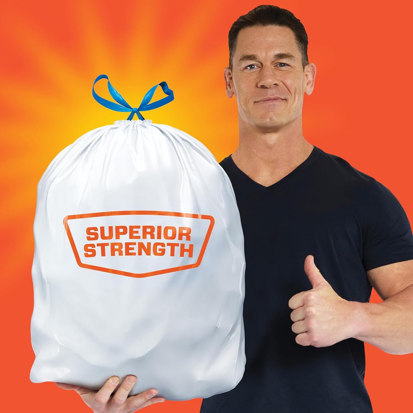 Hefty Strong 13 Gallon Trash Bags, Tall Kitchen, Drawstrings, Durable Closure, Resists Leaks, Punctures, Tears, White, Unscented, 90 Count
