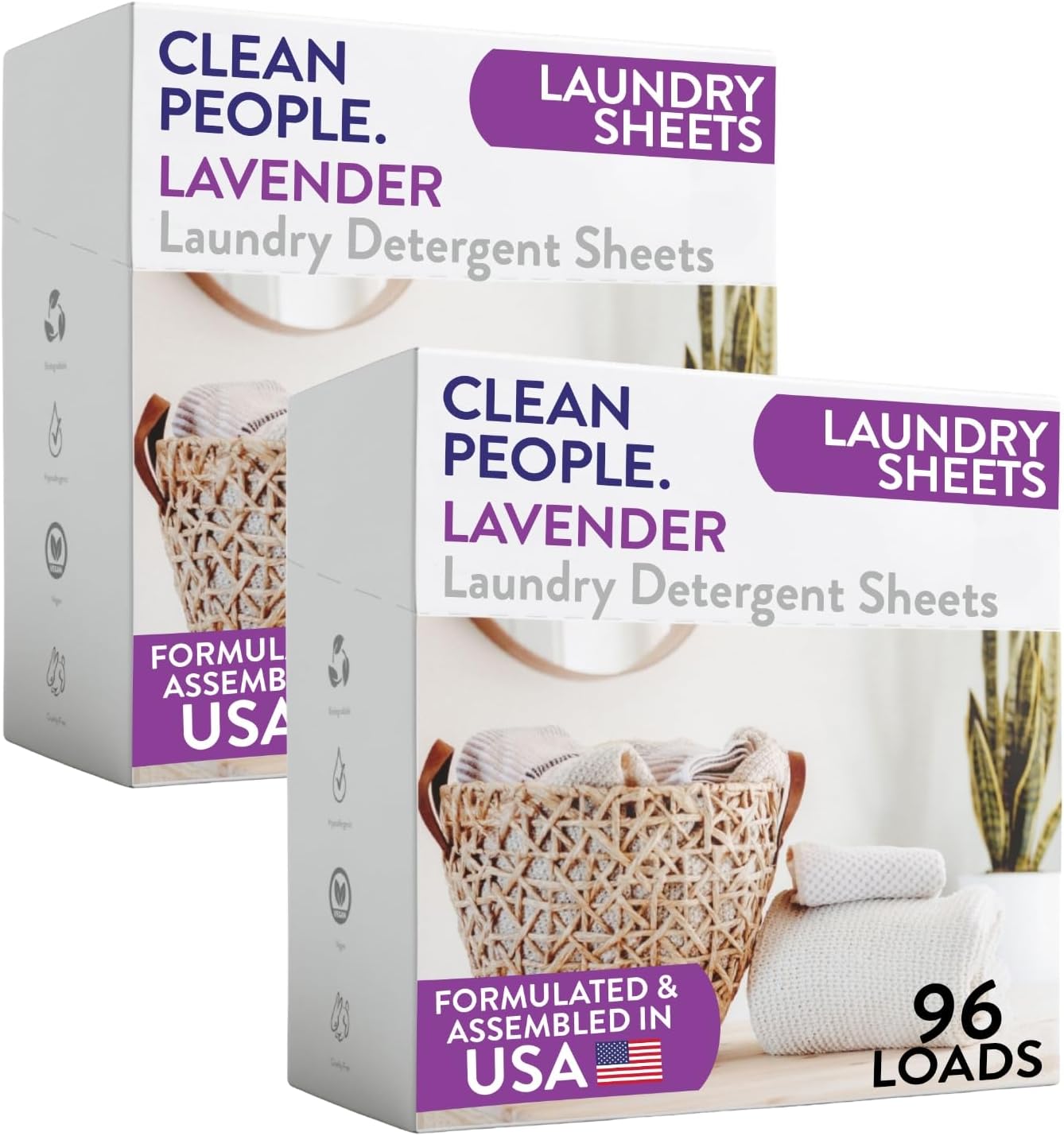 The Clean People Laundry Detergent Sheets - Laundry Soap - Ultra Concentrated, Recyclable Packaging, Stain Fighting - Fresh Scent, 32 Pack