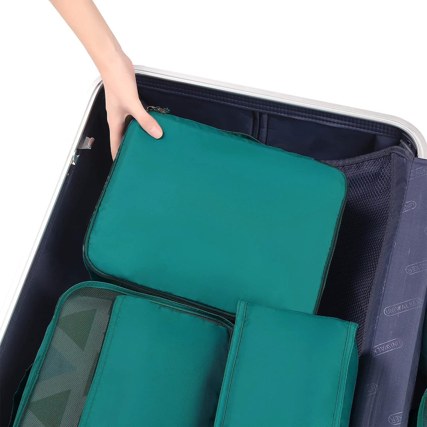 BAGAIL 8 Set Packing Cubes Luggage Packing Organizers for Travel Accessories-Aqua Color